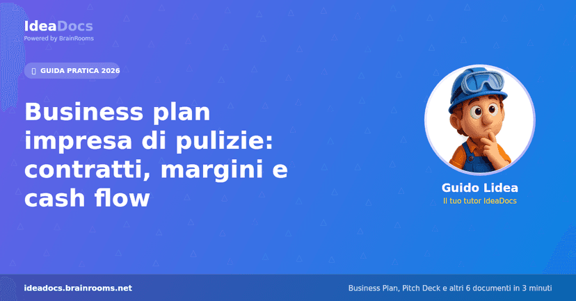 Business plan impresa di pulizie: contratti, margini e cash flow